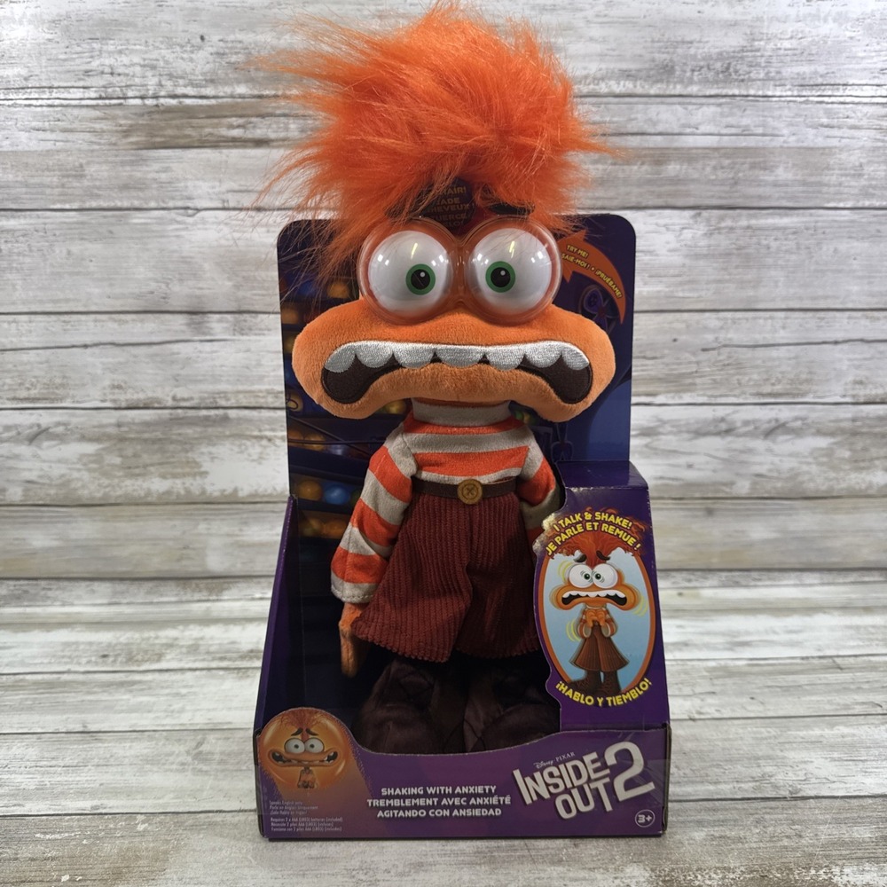 Just Play 45514 Disney and Pixar Inside Out 2 Shaking with Anxiety Feature Plush